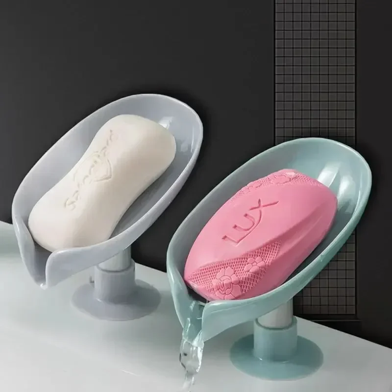 Eco Sponge - Drenajlı Yaprak Şeklinde Sabunluk, Vakumlu Sabun