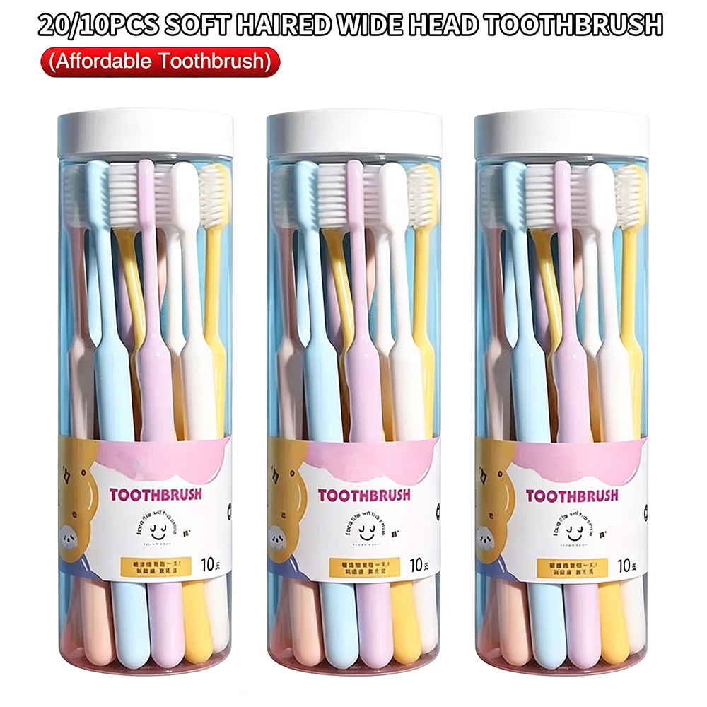Bamboo Toothbrush - Büyük Kapasiteli Kovalı Diş Fırçası 10/20'li