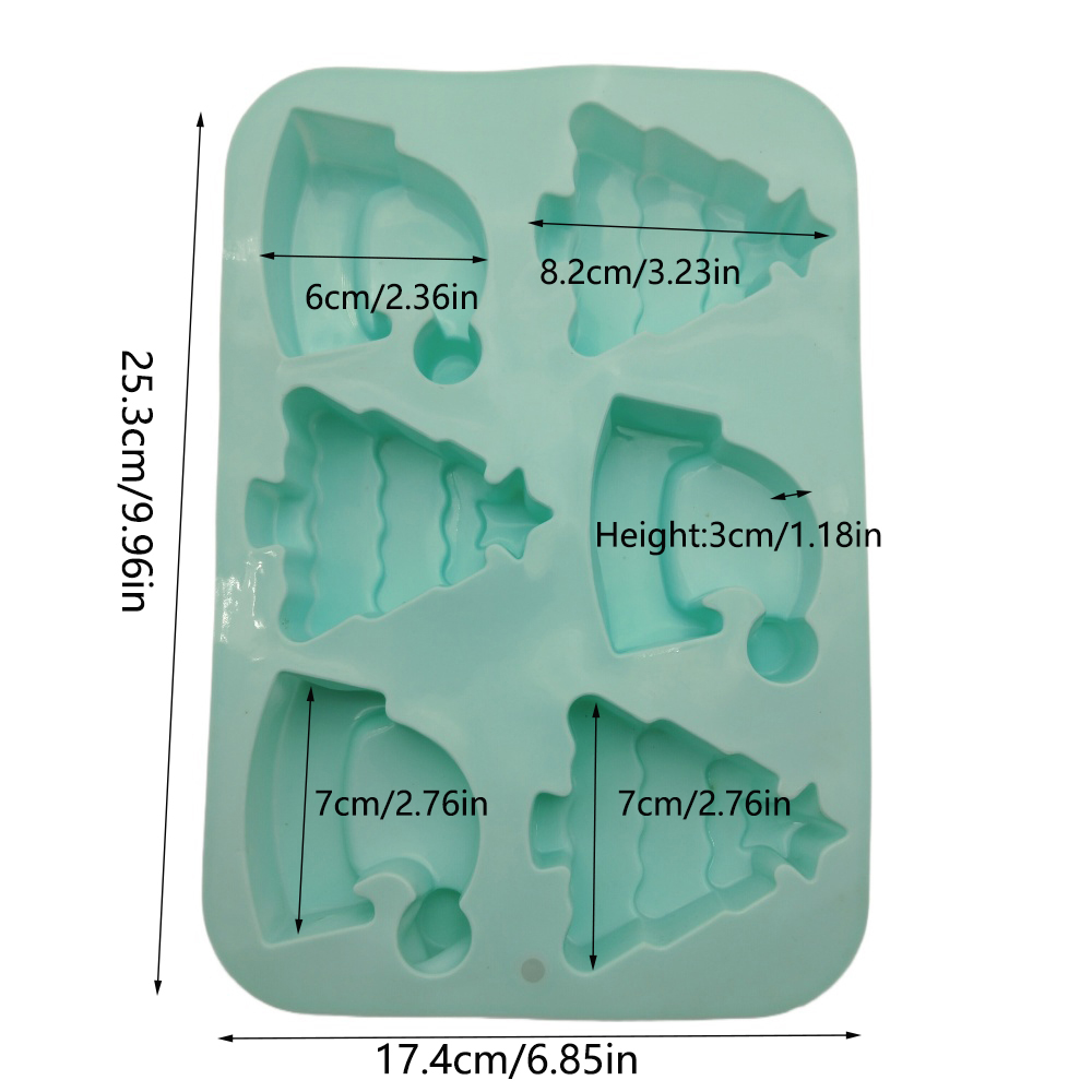Eco Soap - 6 Delikli Ağaç Şeklinde Silikon Kek