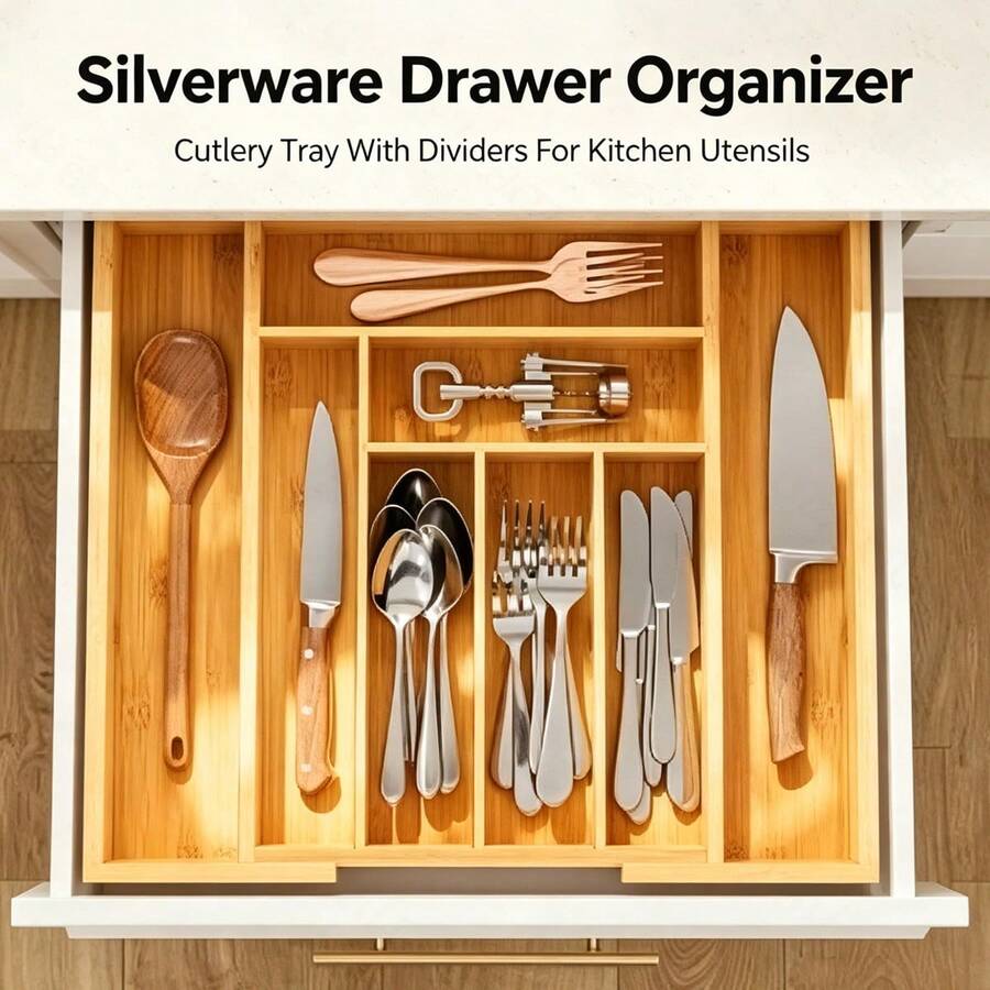 Bambu Çekmece Düzenleyici, Gen - Bamboo Cutlery incelemesi ve fiyatı